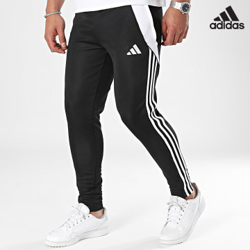 Adidas Sportswear - Tiro24 IP1953 Pantaloni da jogging a bande bianche e nere
