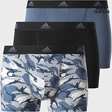Adidas Sportswear - Lot De 3 Boxers 4A1M10 Bleu Foncé Bleu Marine Gris