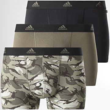 Adidas Sportswear - Lot De 3 Boxers 4A1M10 Bleu Marine Vert Kaki