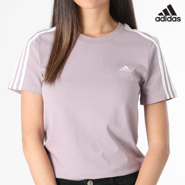 Adidas Performance - Camiseta de rayas para mujer IS1550 Morado