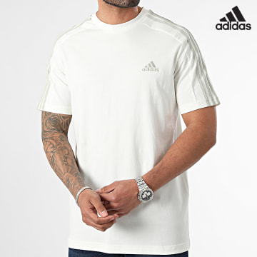 Adidas Sportswear - Maglietta a righe IS1337 Beige chiaro