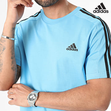 Adidas Sportswear - Tee Shirt A Bandes IS1338 Bleu Noir