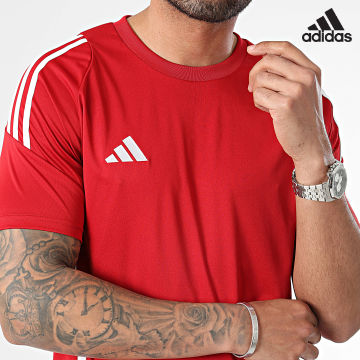 Adidas Sportswear - Tiro24 IS1016 Maglietta a righe rosse e bianche
