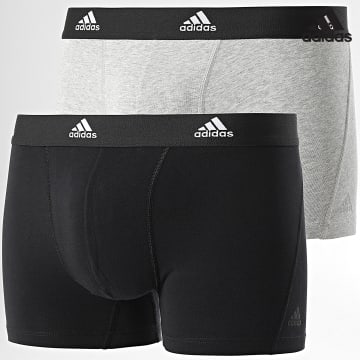 Adidas Sportswear - Set di 2 boxer 4A1M20 nero grigio erica