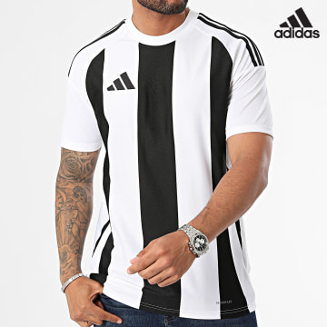 Adidas Sportswear - Tee Shirt Striped 24 IW2143 Blanc Noir