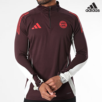 Adidas Sportswear - Maglia a righe a maniche lunghe del Bayern Monaco IS9941 Bordeaux