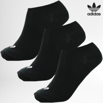 Adidas Originals - Lot De 3 Paires De Chaussettes Invisibles Trefoil Liner S20274 Noir