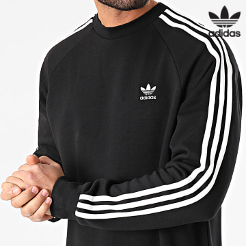 Adidas Originals - Sweat Crewneck A Bandes 3 Stripes GN3487 Noir