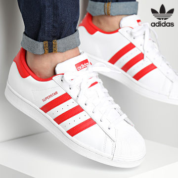 Adidas Originals - Sneakers Superstar GZ3741 Cloud White Vivid Red