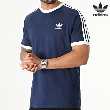 Adidas Originals - HK7279 Camiseta a rayas azul marino