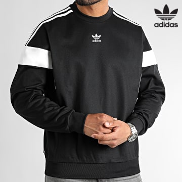 Adidas Originals - Sweat Crewneck A Bandes Cutline HN6117 Noir