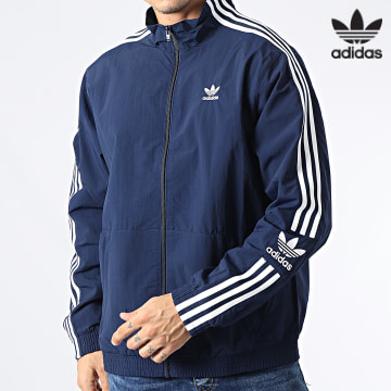 Adidas Originals - Lock Up HL2189 Giacca con zip a strisce blu scuro