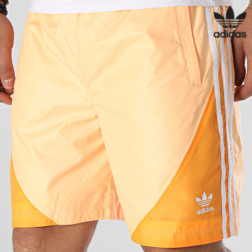 Adidas Originals - Pantalón corto de chándal de verano con banda SST HC2098 Naranja