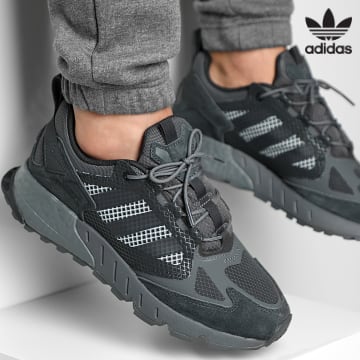 Adidas Originals - ZX 1K Boost Seas 2 Sneakers GW6804 Grey Five Carbon Core Black