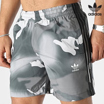Adidas Originals - Shorts de baño Originals Camo HT4415 Caqui Verde Gris