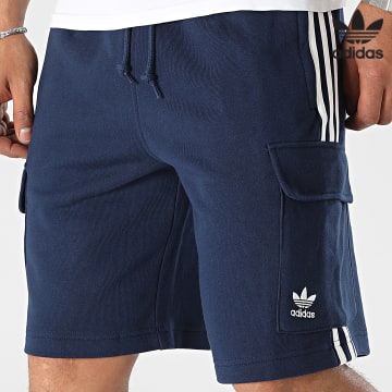 Adidas Originals - Pantalones cortos de jogging con rayas IA6333 Azul marino