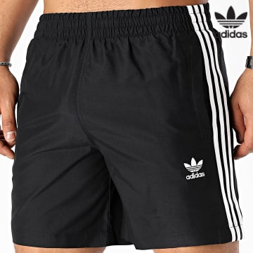 Adidas Originals - HT4406 Pantalones cortos de baño con banda Negro
