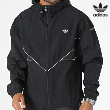Adidas Originals - Cazadora con capucha y cremallera HR3322 Negro