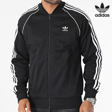Adidas Originals - Giacca con zip a righe IM4545 nero