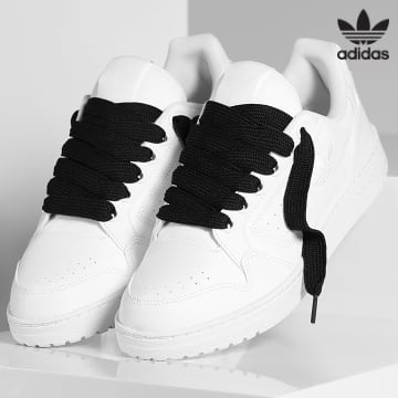Adidas Originals - Baskets NY 90 Cloud White Core Black x Superlaced Gros Lacet Noir