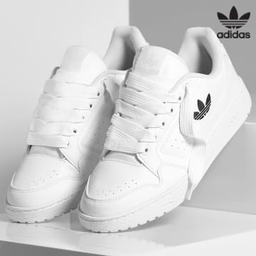 Adidas Originals - Zapatillas NY 90 White Core Black x Superlaced grandes cordones blancos