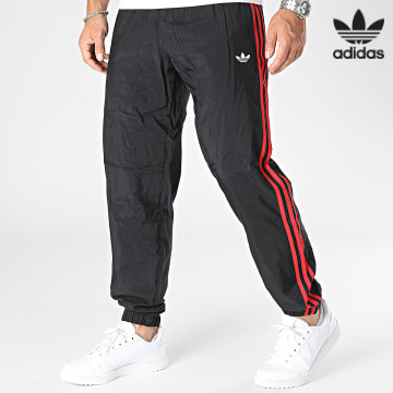 Adidas Originals - Pantaloni da jogging a fascia Cutline HZ0730 Nero Rosso