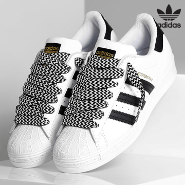 Adidas Originals - Superstar Sneakers EG4958 Footwear White Core Black x Superlaced Gros Lacet Black White