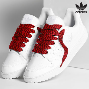 Adidas Originals - Sneakers NY 90 Cloud White Core Black x Superlaced Gros Lacet Rouge
