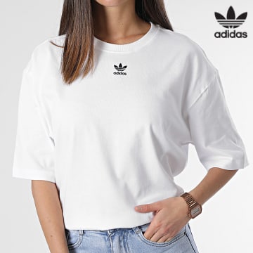 Adidas Originals - Tee Shirt Col Rond Long Femme IA6461 Blanc