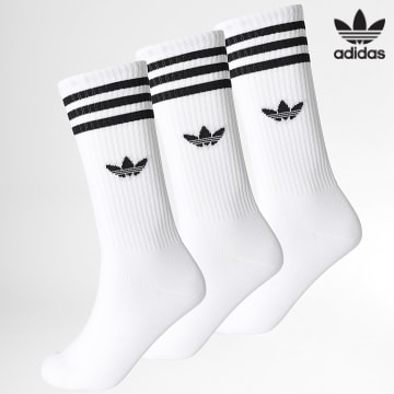 Adidas Originals - Lot De 3 Paires De Chaussettes High Crew IJ0734 Blanc