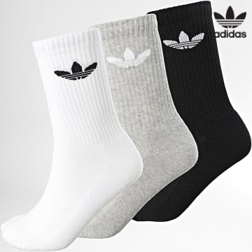 Adidas Originals - Lot De 3 Paires De Chaussettes IJ5614 Noir Blanc Gris Chiné