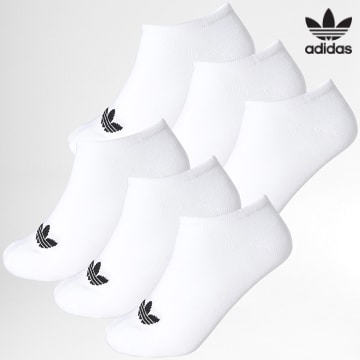 Adidas Originals - Lot De 6 Paires De Chaussettes Trefoil Liner IJ5623 Blanc
