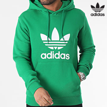 Adidas Originals - Felpa con cappuccio Trefoil IM9403 Verde