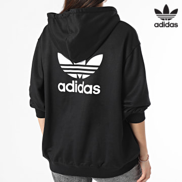 Adidas Originals - Sudadera con capucha Trefoil para mujer IU2409 Negro