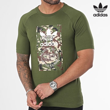 Adidas Originals - Maglietta Camo Tongue IS0248 Verde Khaki