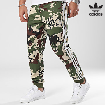 Adidas Originals - SSTR IS0254 Caqui Verde Beige Camuflaje Rayas Pantalones Jogging