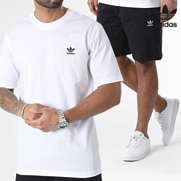 Adidas Originals - Ensemble Short Tee Shirt Essential IR9691 Blanc Noir