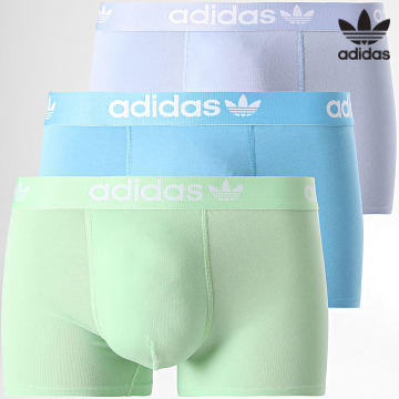 Adidas Originals - Set di 3 boxer 4A1M56 Viola chiaro Verde chiaro Azzurro