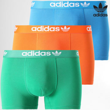 Adidas Originals - Set di 3 boxer 4A1M56 Arancione Verde Blu