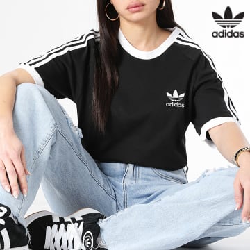 Adidas Originals - Maglietta donna 3 Stripes IA4845 Nero