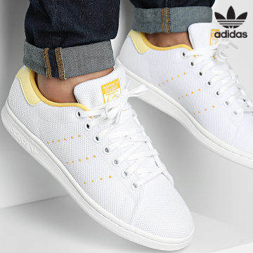 Adidas Originals - Baskets Stan Smith IG6277 Calzado Blanco Oro Negrita Casi Amarillo