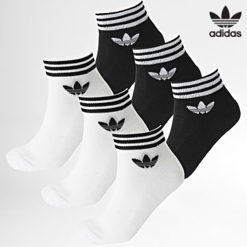 Adidas Originals - Lot De 6 Paires De Chaussettes EE1151 EE1152 Blanc Noir