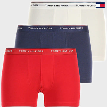 Tommy Hilfiger - Set di 3 boxer Premium Essentials Blu Bianco Rosso