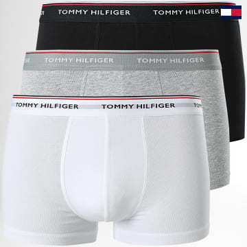 Tommy Hilfiger - Juego de 3 bóxers Premium Essential Negro Gris Blanco