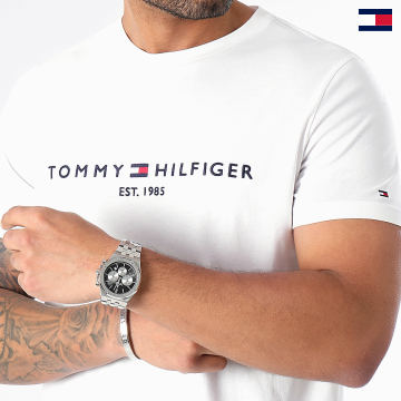 Tommy Hilfiger - Maglietta Core Tommy Logo 1465 Bianco