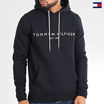 Tommy Hilfiger - Sweat Capuche Core Tommy Logo 0752 Bleu Marine