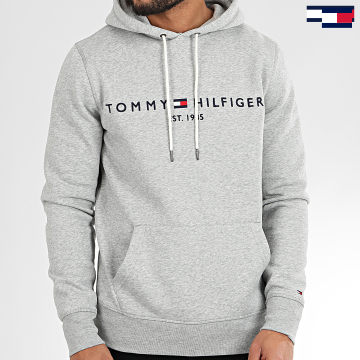 Tommy Hilfiger - Felpa con cappuccio Core Tommy Logo 0752 Grigio scuro