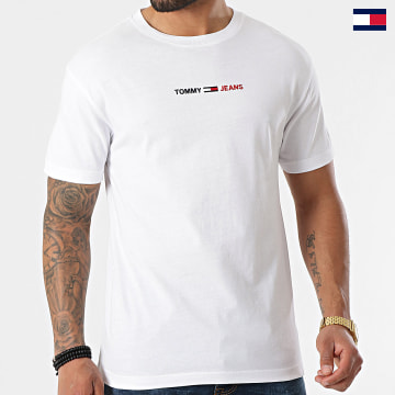 Tommy Jeans - Maglietta Linear Logo 0219 Bianco