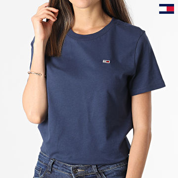 Tommy Jeans - Tee Shirt Femme Regular Jersey 9198 Bleu Marine