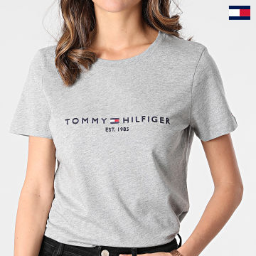 Tommy Hilfiger - Tee Shirt Femme Heritage 1999 Gris Chiné